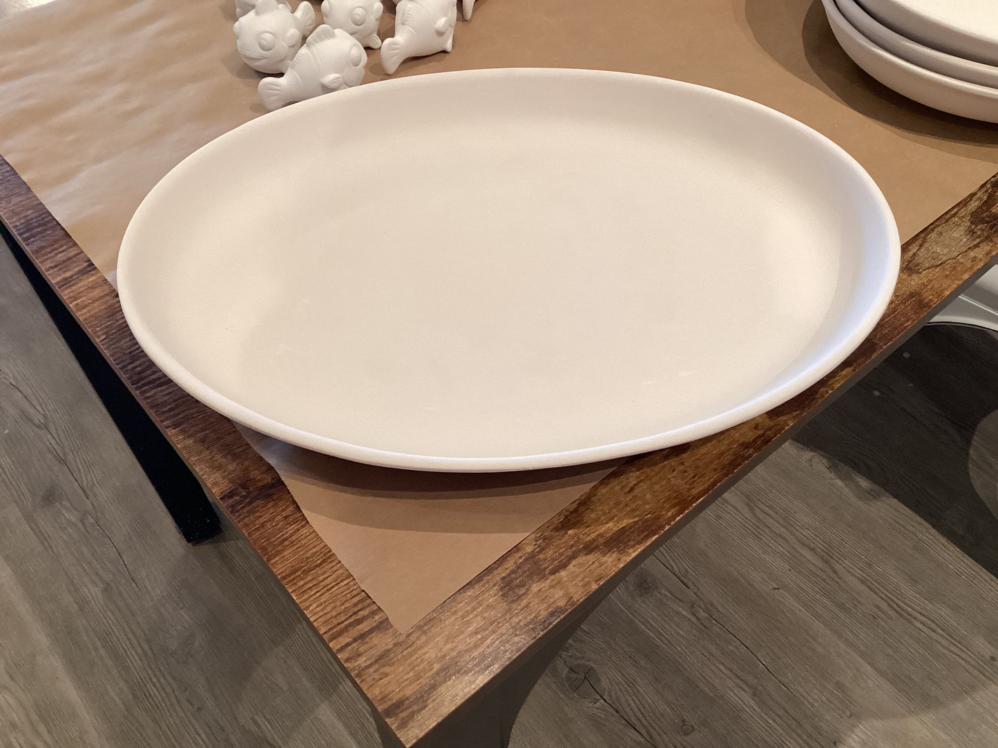 Large coupe oval tray