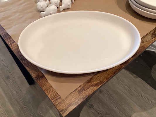 Large coupe oval tray