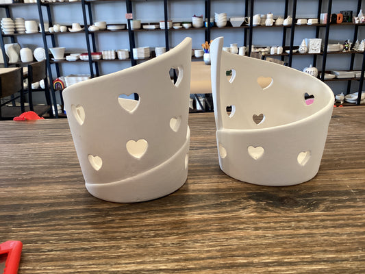 Cutout Heart Candle Holder